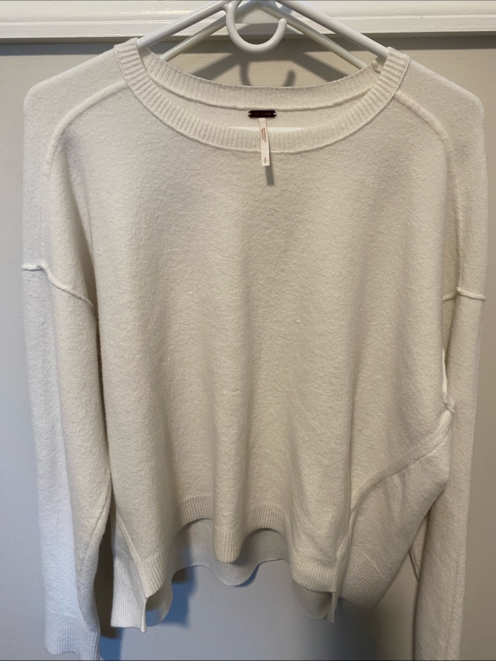 Free People white  Pullover Sweater